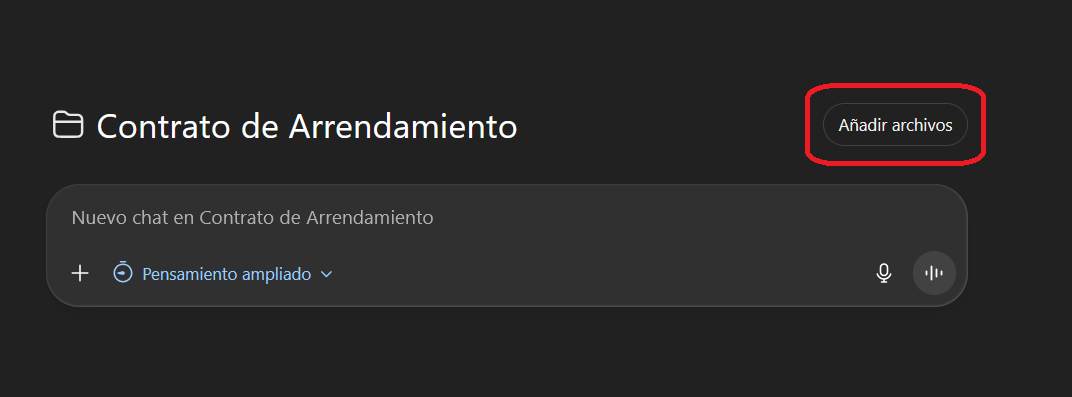 Botón añadir archivos